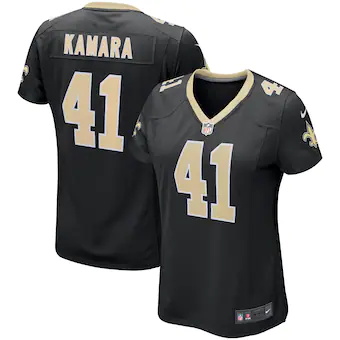 womens nike alvin kamara black new orleans saints game play